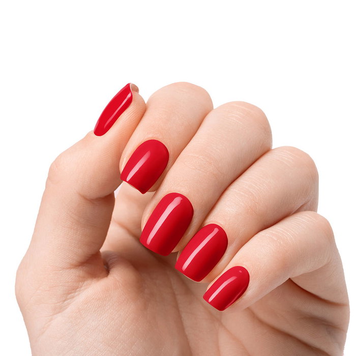 Nooves Film Gel pour Ongles Rouge Cramoisi Premium Luxe Solide - 20 unités