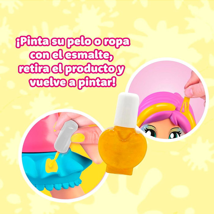 FAMOSA - Poupée Pinypon Pop & Makeup - Figurine de 17 cm à maquiller et décorer - Référence PNY70000