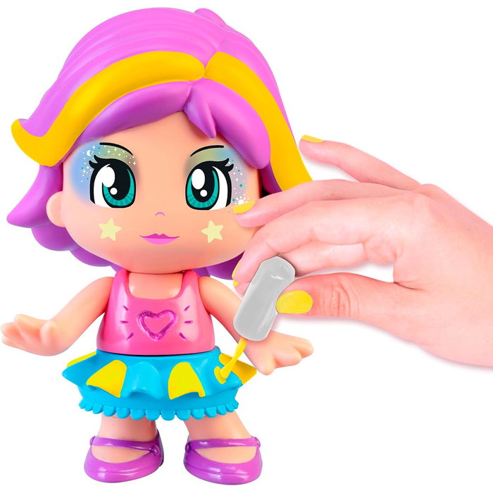 FAMOSA - Poupée Pinypon Pop & Makeup - Figurine de 17 cm à maquiller et décorer - Référence PNY70000