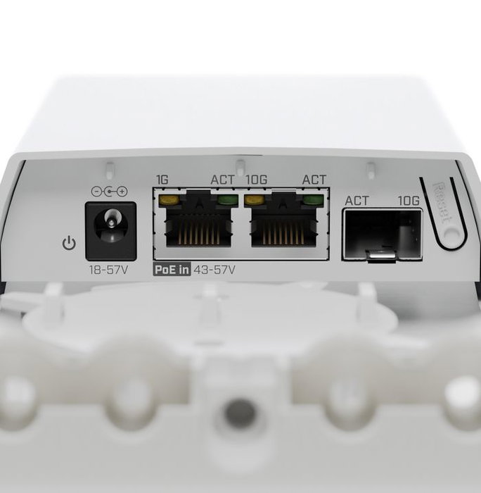 MikroTik FTC11XG - Convertisseur média 10 Gigabit SFP+ fibre vers RJ45 cuivre, IP55 étanche, avec injecteur PoE et alimentation, 9-10 W MikroTik FTC11XG - Convertisseur média 10 Gigabit SFP+ fibre vers RJ45 cuivre, IP55 étanche, avec injecteur PoE et alimentation, 9-10 W