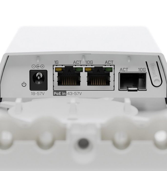 MikroTik FTC11XG - Convertisseur média 10 Gigabit SFP+ fibre vers RJ45 cuivre, IP55 étanche, avec injecteur PoE et alimentation, 9-10 W MikroTik FTC11XG - Convertisseur média 10 Gigabit SFP+ fibre vers RJ45 cuivre, IP55 étanche, avec injecteur PoE et alimentation, 9-10 W