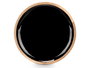 GIFTDECOR Plat 25 cm en Bois de Manguier avec Mamelon Noir (Set de 12)