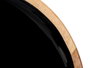 GIFTDECOR Plat 25 cm en Bois de Manguier avec Mamelon Noir (Set de 12)