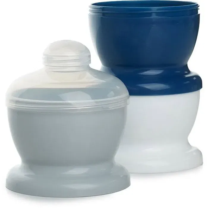 Thermobaby - Boîte de transport de lait avec couvercles - Gris charme - Pour biberons - Compartiments empilables stérilisables