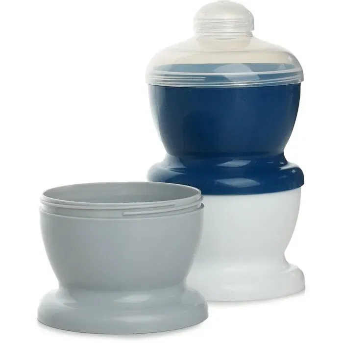 Thermobaby - Boîte de transport de lait avec couvercles - Gris charme - Pour biberons - Compartiments empilables stérilisables