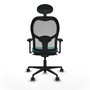 Piqueras y Crespo Chaise de Bureau avec Appui-tête Jorquera 3D036N1 Turquoise