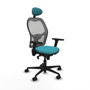Piqueras y Crespo Chaise de Bureau avec Appui-tête Jorquera 3D036N1 Turquoise