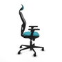Piqueras y Crespo Chaise de Bureau avec Appui-tête Jorquera 3D036N1 Turquoise