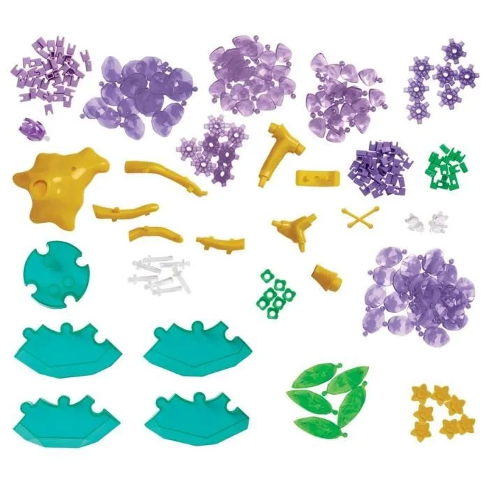 Crazart Coffret Créatif Bijoux en Cristal Gemmes Facettées Bonsai Florissant - Assemble Pétales, Feuilles, Gemmes et Autocollants Métalliques