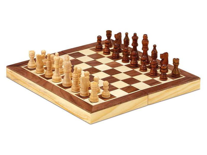 Cayro - Jeu d'échecs magnétique en bois, dimensions 17x30x6 cm, produit en langue espagnole (boîte et instructions multilingues)