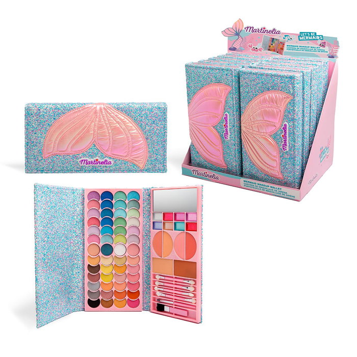 MARTINELIA Cartera Maquillaje Lets Be Mermaids 85440 Aquarius - Trousse de maquillage avec 72 produits pour enfants +4 ans