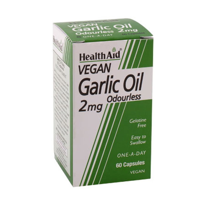 HEALTH AID Huile d'Ail (Garlic Oil) 2 mg 60 capsules