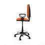 PIQUERAS Y CRESPO Chaise de Bureau Orange Grande avec Accoudoirs Fixes