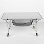 Color Baby Mesa de camping pliable compacte en aluminium 90 x 51 x 45/70 cm