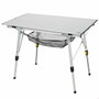 Aktive Table de Camping Pliable Compacte en Aluminium Argenté 90x51x45 cm