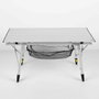 Aktive Table de Camping Pliable Compacte en Aluminium Argenté 90x51x45 cm