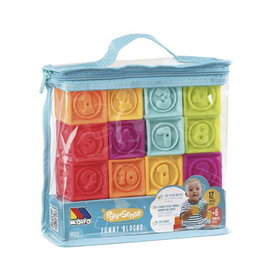 Molto - Sac de cubes sensoriels 12 pièces - Jeu éducatif en plastique - Pour enfants de 6 mois à 99 ans