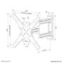 Neomounts WL40S-850BL14 Support Mural TV Pivotant avec Inclinaison pour Ecrans 32-65 Pouces VESA 100x100-400x400, Charge Max 40 kg, Système Easy-Release, Gestion Câbles, Noir