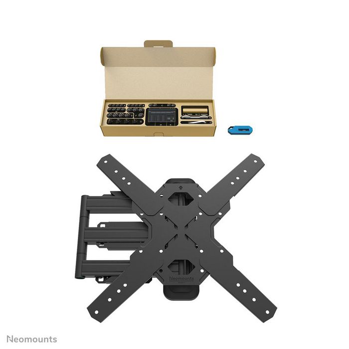 Neomounts WL40S-850BL14 Support Mural TV Pivotant avec Inclinaison pour Ecrans 32-65 Pouces VESA 100x100-400x400, Charge Max 40 kg, Système Easy-Release, Gestion Câbles, Noir