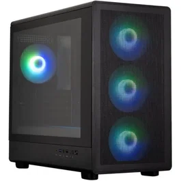 Zalman Boîtier PC M5 ARGB Mini Tour Noir - Format M-ATX et Mini-ITX, 4 Ventilateurs ARGB 120mm, Façade Mesh, Panneau Verre Trempé, Ports USB 3.0 et Type-C