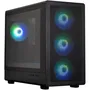 Zalman Boîtier PC M5 ARGB Mini Tour Noir - Format M-ATX et Mini-ITX, 4 Ventilateurs ARGB 120mm, Façade Mesh, Panneau Verre Trempé, Ports USB 3.0 et Type-C