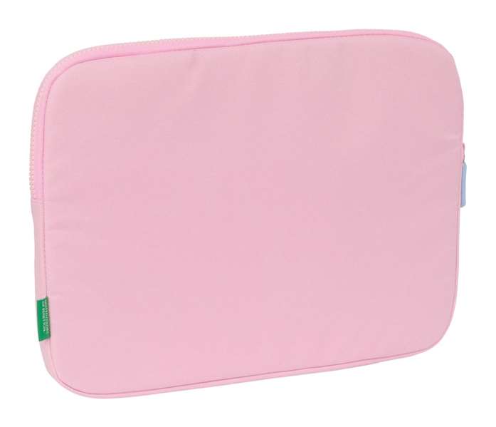 Safta Housse pour PC Portable 15,6 Pouces Benetton Rose - Dimensions: 39,5 x 27,5 x 3,5 cm - Ajustable et Protectrice