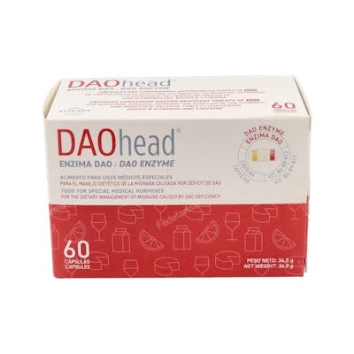 DR. HEALTHCARE Daohead 60 gélules gastro-intestinales complément alimentaire diamino oxydase DAO histamine DR. HEALTHCARE Daohead 60 gélules gastro-intestinales complément alimentaire diamino oxydase DAO histamine