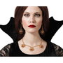 Atosa Set de Collier et Boucles d'oreilles Araignée Dorés avec Pierres Rouges
