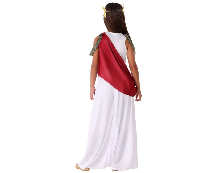 Atosa Déguisement Romaine Enfant - 5-6 Ans - Blanc
