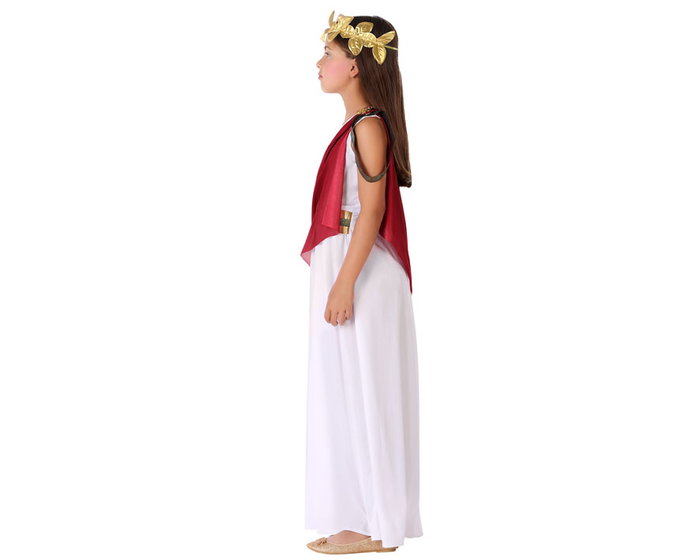 Atosa Déguisement Romaine Enfant - 5-6 Ans - Blanc