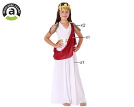 Atosa Déguisement Romaine Enfant - 5-6 Ans - Blanc