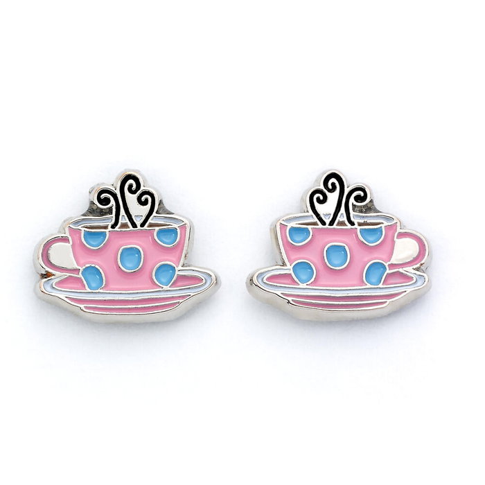 The Carat Shop - Set de 3 paires de boucles d'oreilles Friends avec motifs, en alliage de zinc argenté sans nickel ni plomb