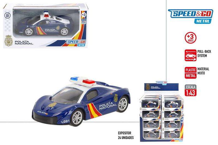 Color Baby Voiture de Police Nationale en Métal Échelle 1:43 - Modèles Assortis