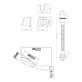 Edouard Rousseau Pommeau de douche flexible 3 jets STOP'O chrome - Douchette chromée avec réducteur de débit, flexible extensible 1.5 à 2 m et garantie 5 ans