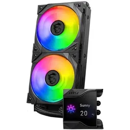 MSI MPG Coreliquid D240 Kit de refroidissement liquide pour PC - 2 ventilateurs 12 cm - Noir - Réf. 936-6A1611-003