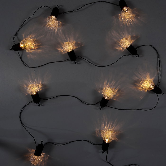 Home Deco Factory Guirlande lumineuse intérieur/extérieur 10 LED blanc chaud