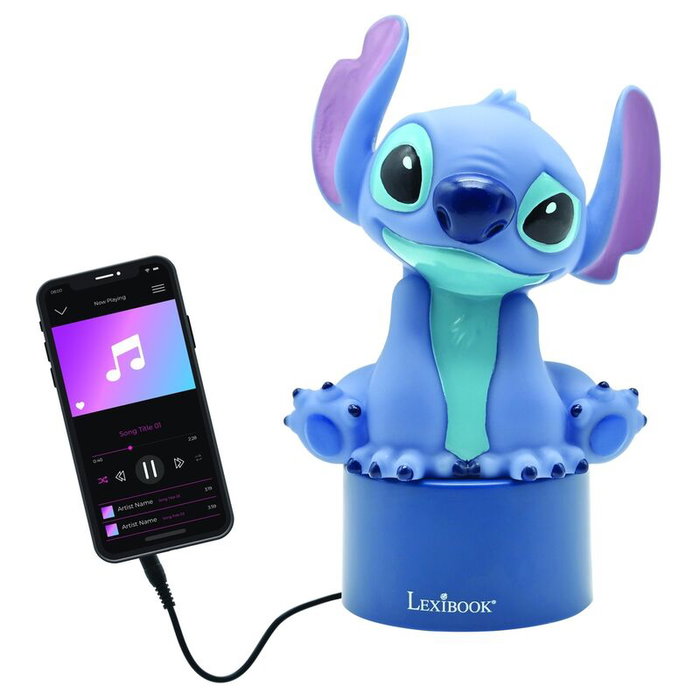 LEXIBOOK Veilleuse et Haut-parleur Stitch Disney Bleu