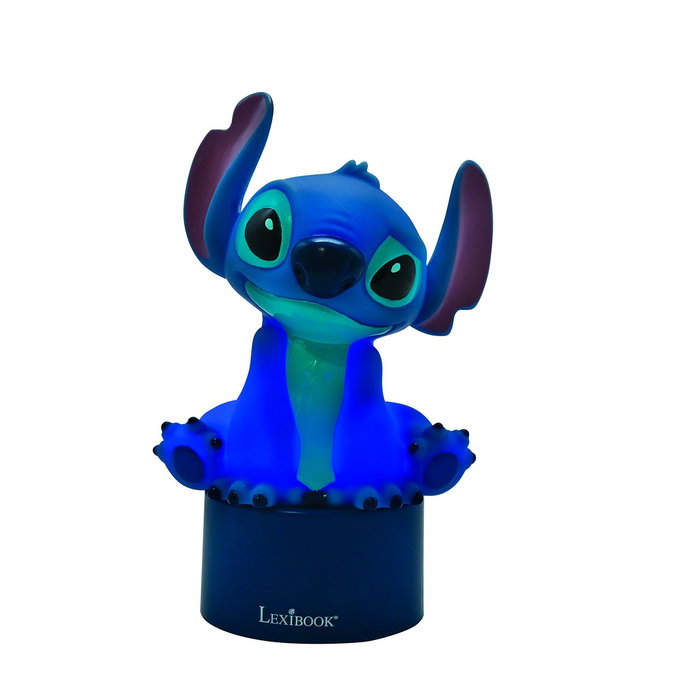 LEXIBOOK Lampe de nuit avec haut-parleur Bluetooth Disney Stitch - Lampe LED multicolore avec extinction automatique (NS01D)