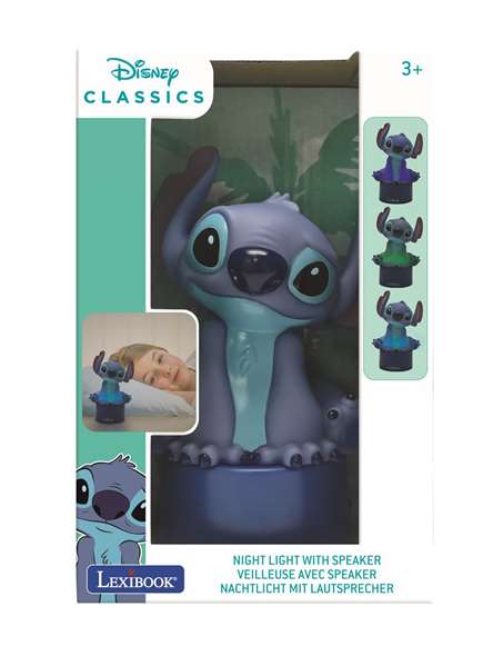 LEXIBOOK Veilleuse et Haut-parleur Stitch Disney Bleu