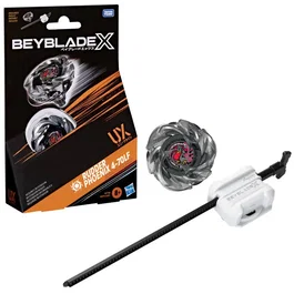 Beyblade X Starter Pack Rudder Phoenix 4-70LF UX - Toupie de compétition Takara Tomy type attaque avec lanceur - Pour enfant dès 8 ans