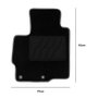 OCC Design Tapis sur mesure Mitsubishi ASX (2010-2016) 5PZ avec rivetement jaune