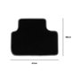 OCC Design Tapis sur mesure Mitsubishi ASX (2010-2016) 5PZ avec rivetement jaune