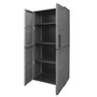 ART PLAST Armoire en résine haute 68x37x163 cm Gris Oscuro