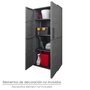 ART PLAST Armoire en résine haute 68x37x163 cm Gris Oscuro