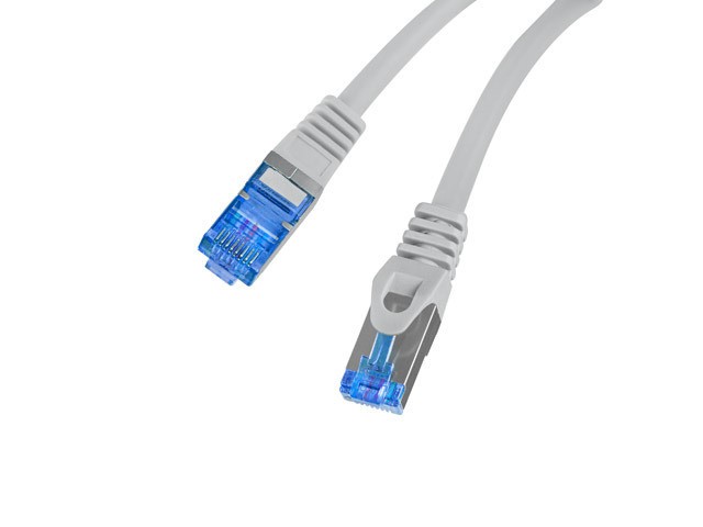 Lanberg Latiguillo - Câble réseau Cat.6A S/FTP 25 cm gris CCA LSZH 10 Gigabit Ethernet