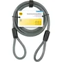 Yale - Câble antivol de sécurité YC1/10/220/1 en acier tressé noir et gris, 2.2 m en spirale à 2 boucles, pour vélo, VTT, fixation roue et cadre