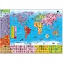 Orchard - Puzzle Carte du Monde Éducatif avec Poster Géant - Découvrez les Monuments, les Animaux et les Continents