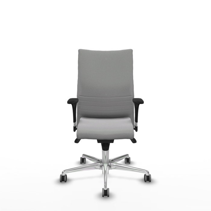 Piqueras Y Crespo Silla Albacete confidente, Gris clair, Mécanisme Sincro, Base Aluminium