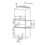 Continental Edison Micro-ondes encastrable noir 21 L 1200 W