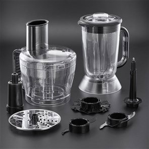 Russell Hobbs 24730-56 Robot Culinaire Multifonction Desire - Batteur, Hachoir, Trancheur (Rouge et Noir)